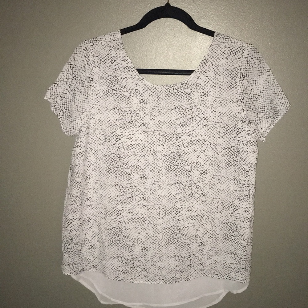 C&E Snakeskin print top NWT!